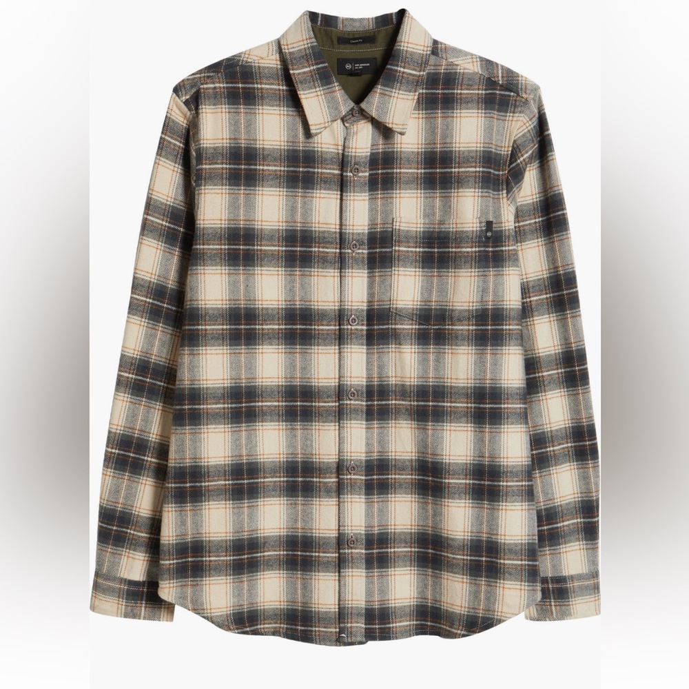 AG Aidan Plaid Flannel Button Down Shirt NWT - Picture 6 of 10